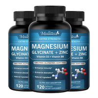 Magnesio Glycine 500mg con Zinc y Vitaminas | Sueño y Bienestar