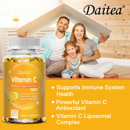 Cápsulas Vitamina C 2000mg – Piel e Inmunidad | 120 Cápsulas