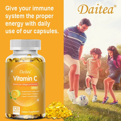 Cápsulas Vitamina C 2000mg – Piel e Inmunidad | 120 Cápsulas