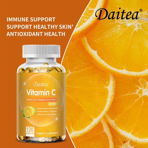 Cápsulas Vitamina C 2000mg – Piel e Inmunidad | 120 Cápsulas